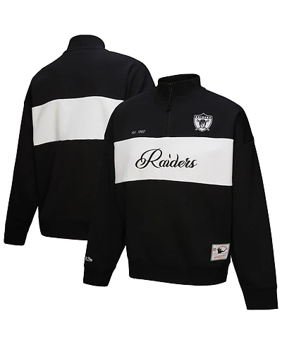 Mitchell & Ness Women's Black Oakland Raiders Quarter-Zip Jacket