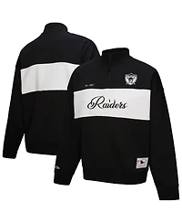 Mitchell & Ness Women's Black Oakland Raiders Quarter-Zip Jacket