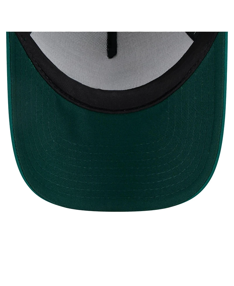 New Era Toddler White/Green Athletics Painted A-Frame 9FORTY Trucker Adjustable Hat