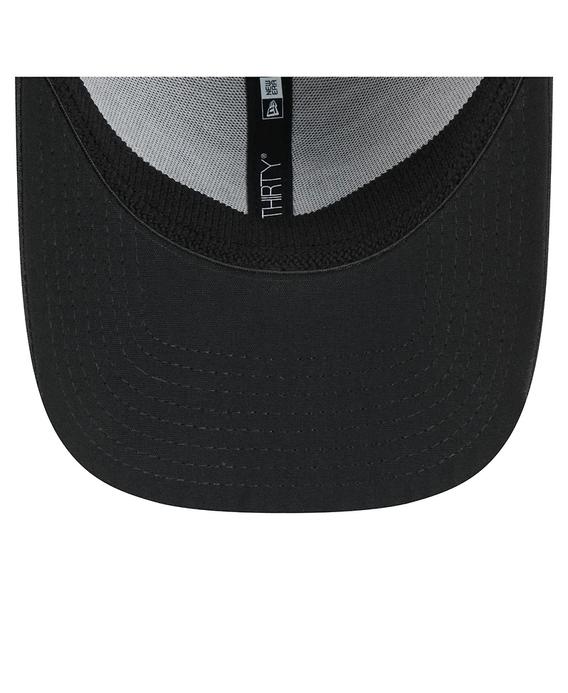 New Era Big Boys and Girls Black Miami Marlins Camo 39THIRTY Flex Hat