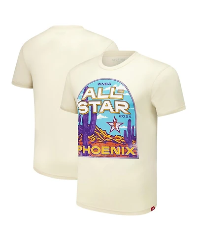Sportiqe Men's and Women's Cream 2024 Wnba All-Star Game Super Soft Comfy Tri-Blend T-Shirt