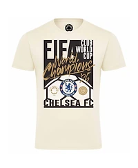 Sportiqe Men's and Women's Natural Chelsea 2025 Fifa Club World Cup Champions T-Shirt