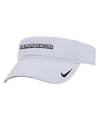 Nike Men's White Wake Forest Demon Deacons 2025 On-Field Ace Performance Adjustable Visor Hat