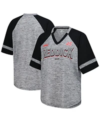 G-iii 4Her by Carl Banks Women's Heather Gray Tyler Reddick Hall of Fame Oversized Raglan V-Neck T-Shirt