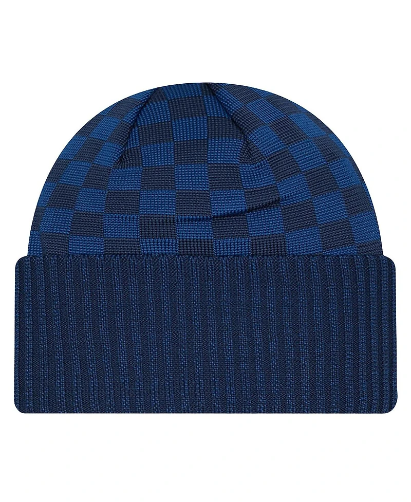 New Era Men's Navy Dallas Cowboys Checkered Cuffed Knit Hat