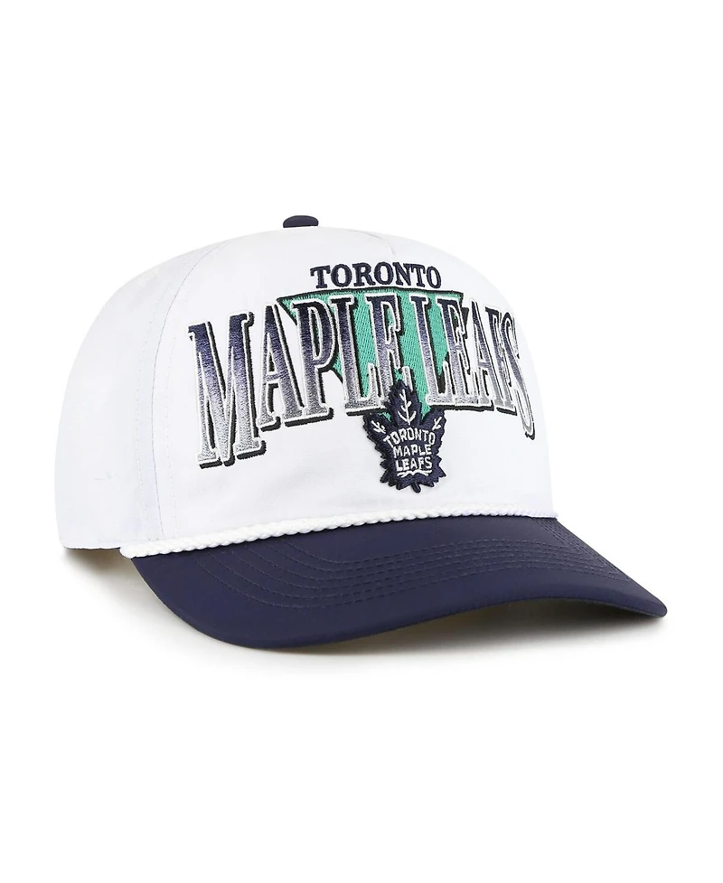 '47 Brand Men's White/Navy Toronto Maple Leaf's Tribute Hitch Adjustable Hat