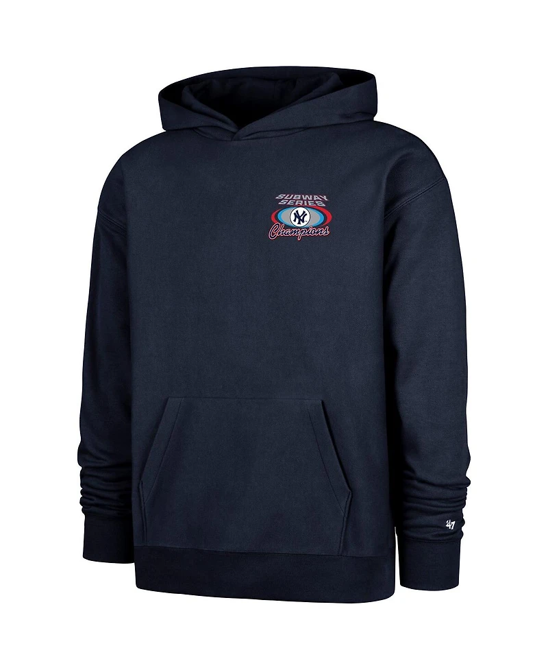 '47 Brand Men's Navy New York Yankees 2000 World Series Champions Showcase Backer Pullover Hoodie