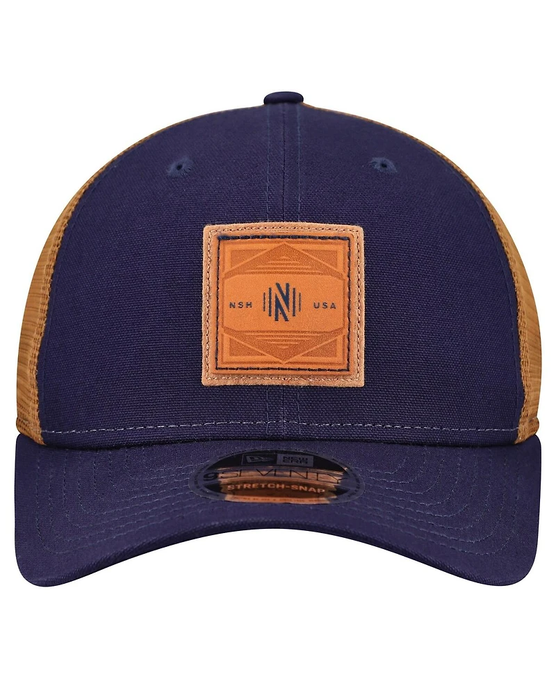 New Era Men's Navy Nashville Sc Debossed Logo 9SEVENTY Stretch Snap Adjustable Hat