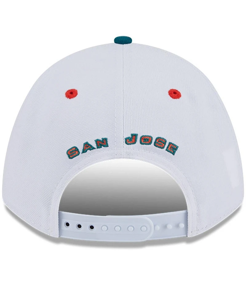 New Era Men's White/Green San Jose Earthquakes 2025 Jersey Hook 9FORTY M-Crown Adjustable Hat