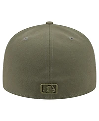New Era Men's Olive York Yankees Color Pack A-Frame 59FIFTY Fitted Hat