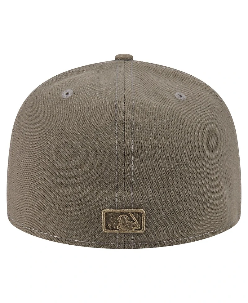 New Era Men's Olive Boston Red Sox Color Pack A-Frame 59FIFTY Fitted Hat