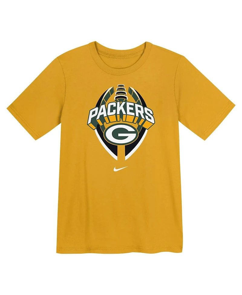 Nike Preschool Gold Green Bay Packers Icon Legend Performance T-Shirt