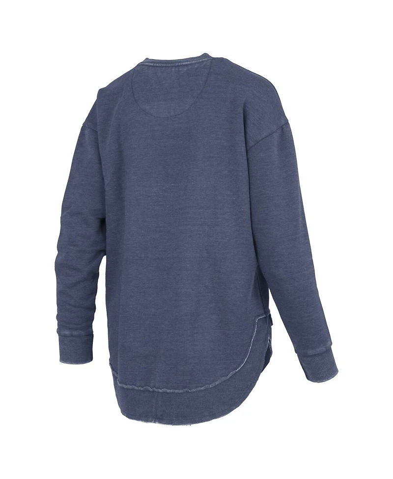 Pressbox Women's Navy Michigan Wolverines Westin Poncho V-Neck Pullover Sweatshirt