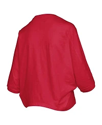 Pressbox Women's Red Georgia Bulldogs Midi Arch Over Logo Oversized T-Shirt