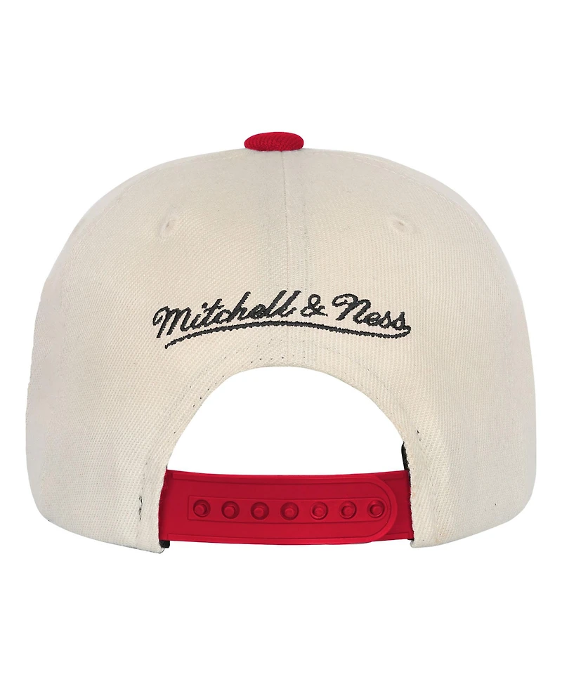 Mitchell & Ness Big Boys and Girls Cream/Scarlet San Francisco 49ers Across the Board Vintage Snapback Hat