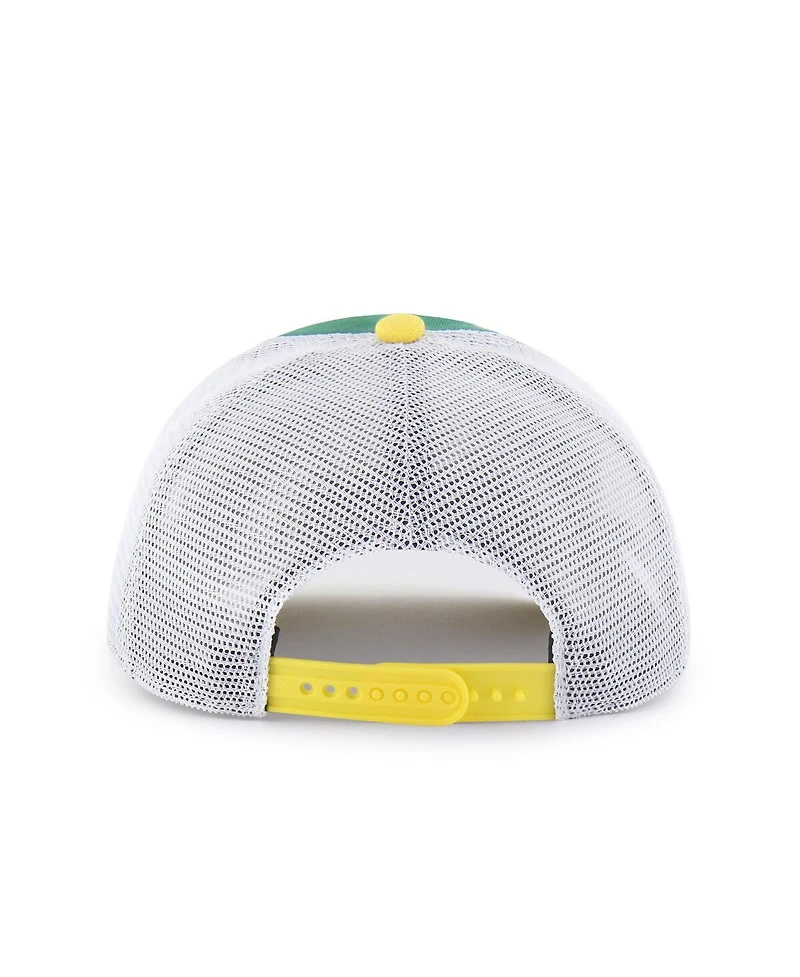 '47 Brand Big Boys and Girls Green/Yellow Oregon Ducks Super Stripe Hitch Adjustable Trucker Hat