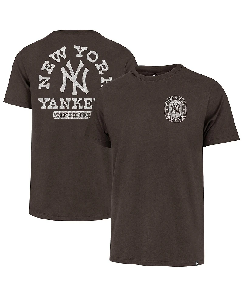 '47 Brand Men's Brown New York Yankees Back Canyon Franklin T-Shirt