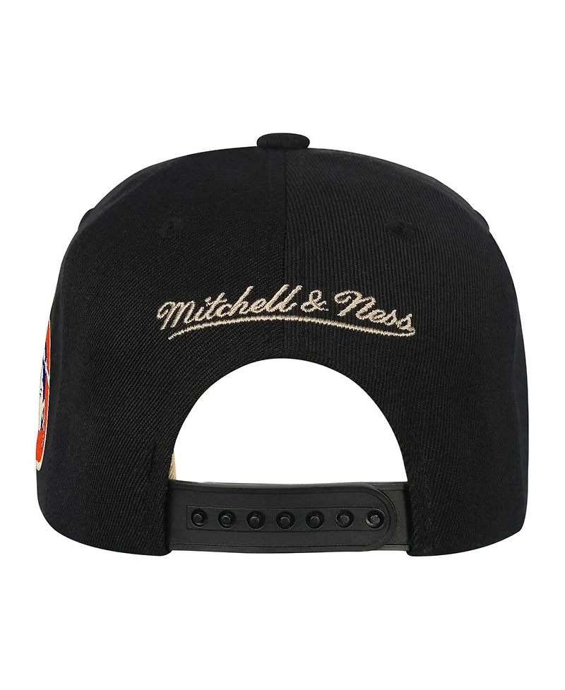 Mitchell & Ness Big Boys and Girls Black Denver Broncos Cream Team Script Snapback Hat