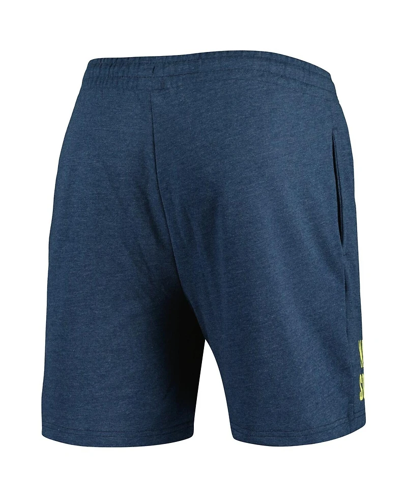 Concepts Sport Men's Heather Navy Nashville Sc Multi-Logo Shorts