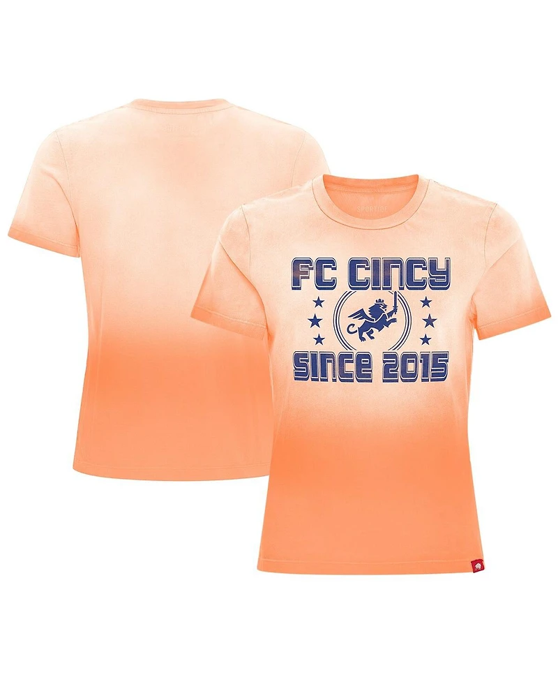 Sportiqe Women's Orange Fc Cincinnati Arcadia T-Shirt