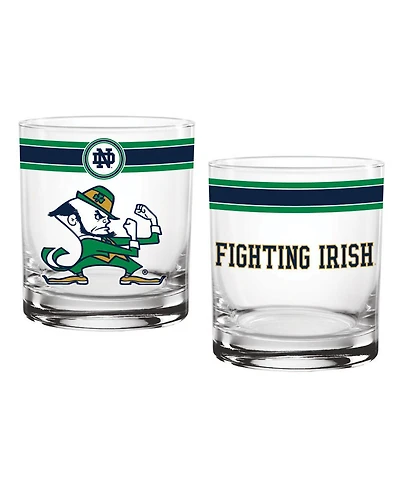 Indigo Falls Notre Dame Fighting Irish 14oz. Classic Glass, Set of 2