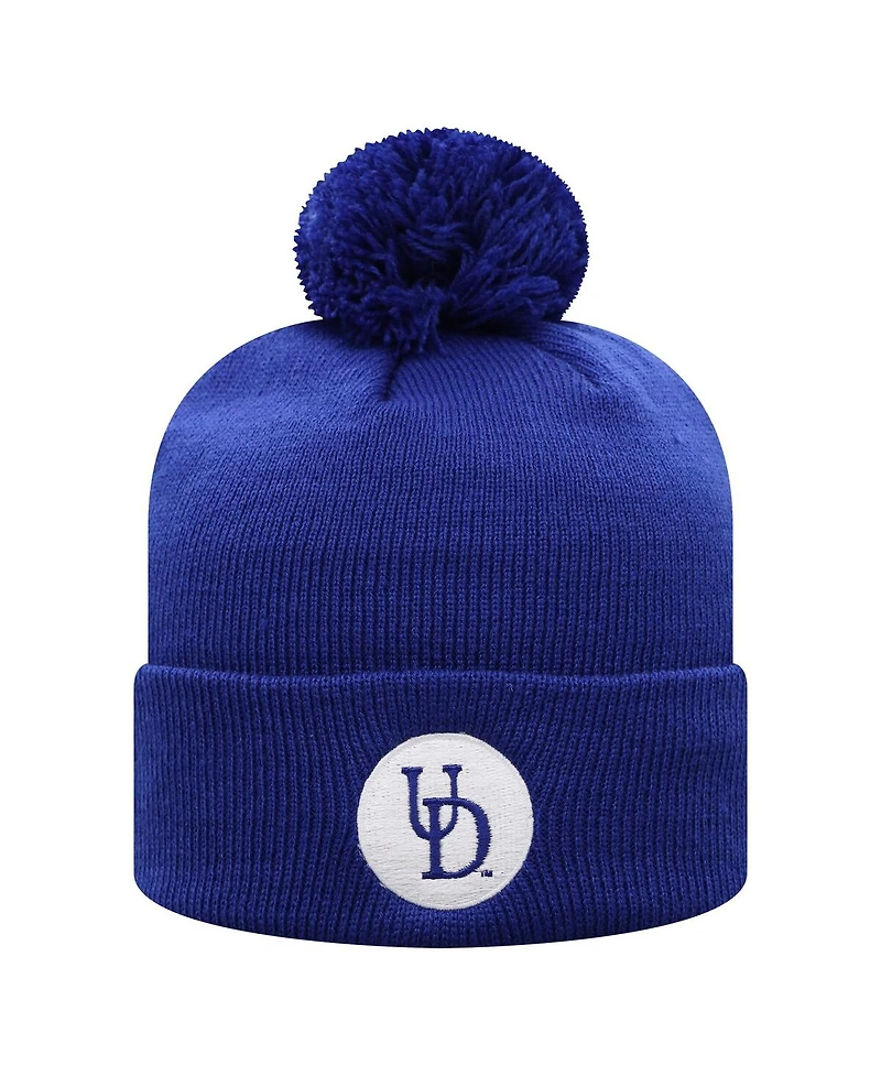 Top of the World Men's Royal Delaware Fightin' Blue Hens Tow Cuffed Knit with Pom Hat
