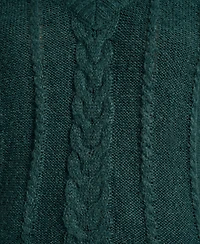 Dkny Jeans Women's V-Neck Cable-Knit Sweater