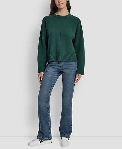 Dkny Jeans Women's Bell Sleeve Crewneck Sweater
