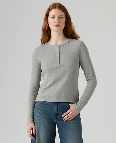 Levi's Women's Dana Henley Long Sleeve Top