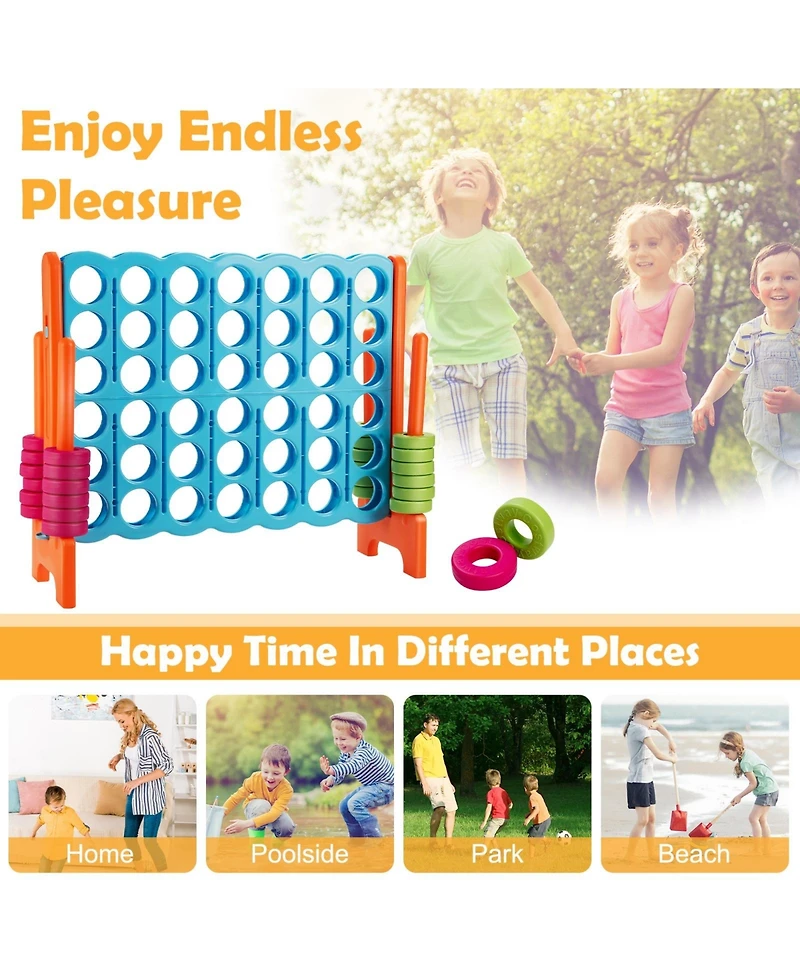 Akiudex Jumbo 4-to-Score Connect Game Set for Kids and Adults