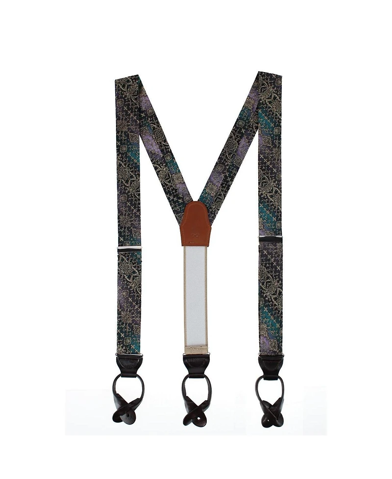 Trafalgar Men's The Spellbound Brocade Silk Button End Novelty Brace