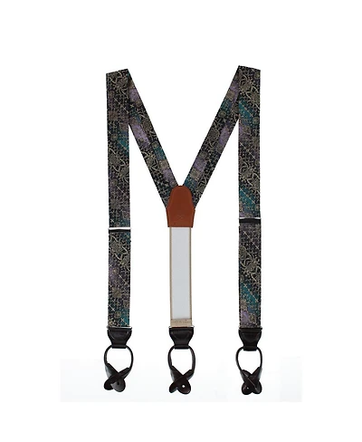 Trafalgar Men's The Spellbound Brocade Silk Button End Novelty Brace