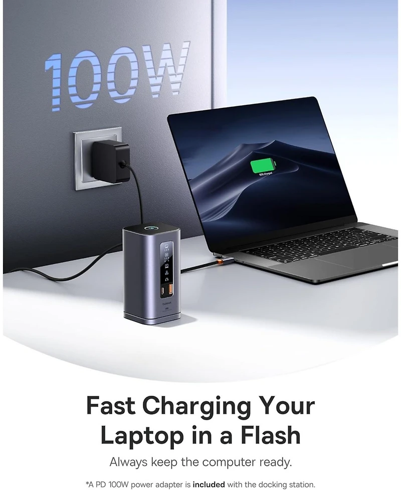 Baseus Laptop Docking Station, 11 in 1 Triple 4K Display Hdmi/Dp, 10Gbps Usb A/C Fast Data, Pd 100W, Ethernet, Audio, Usb C Docking Station for Window