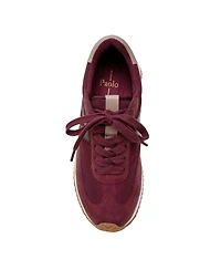 Kaisa | Low Profile Lace-up Nylon and Leather Trainers