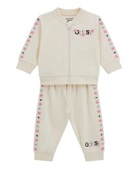 Guess Baby Girls 2-Piece Velour Top and Active Pant Set
