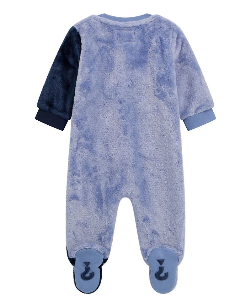 Guess Baby Boys Crew Neck Long-Sleeve Plush Coverall
