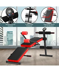 Akiudex Adjustable Foldable Weight Bench with Monitor