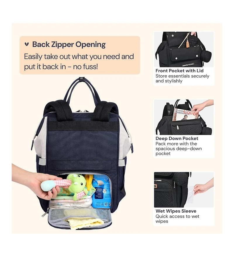 BabbleRoo Kids Diaper Bag Backpack Ultimate Bag Versatile Diaper Bag for Modern Parents