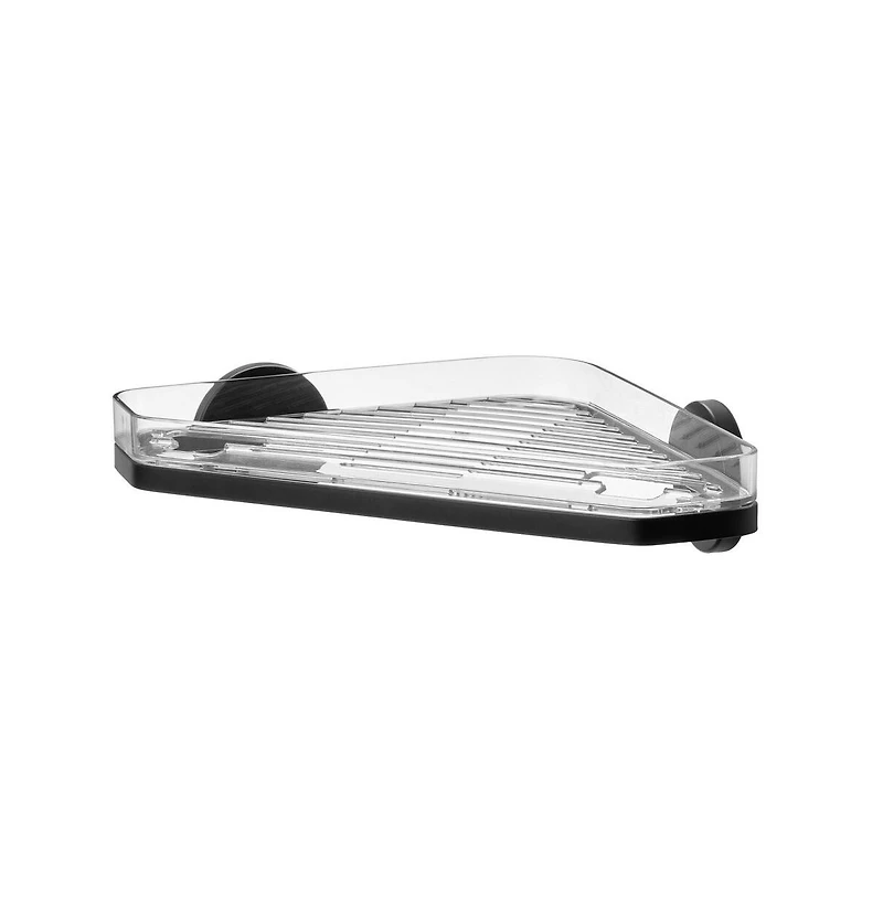 iDesign Self-Adhesive Corner Shower Shelf with Razor Holder