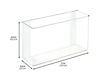 iDesign Adhesive Organizer Bin for Kitchen - Set of 4 - Clear