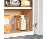 iDesign Set of 2 Pantry Storage Bins with Handles - Clear
