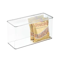 iDesign Stackable Hinged-Lid Pantry Storage Box - Clear