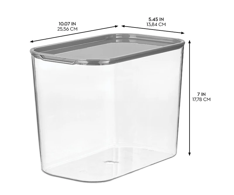 iDesign Wallspace Tall Inner Bin with Lid - Clear/Charcoal - Made in Usa