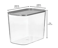 iDesign Wallspace Tall Inner Bin with Lid - Clear/Charcoal - Made in Usa