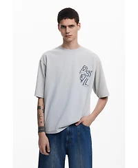 Desigual Men's Denim T-shirt Mickey Mouse