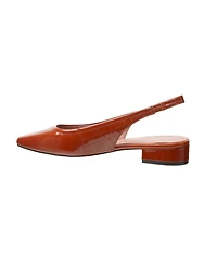 Cielo | Leather Low Block Heel Slingback Pumps