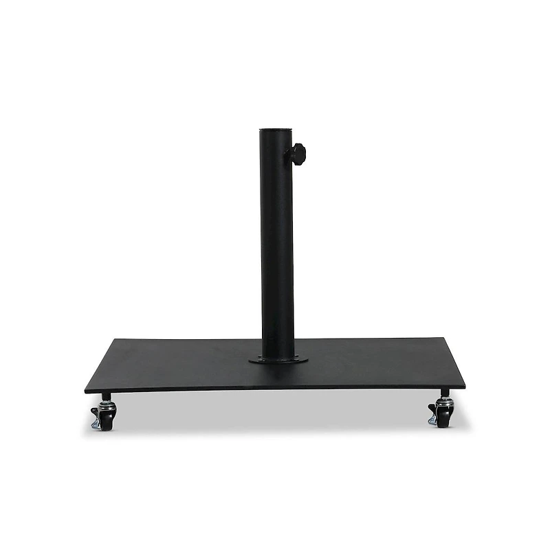 Meridian Furniture Belize Matte Black Steel Patio Umbrella Base