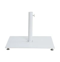 Meridian Furniture Amalfi Navy With Cream Piping / Matte Metal Patio Umbrella with Base Sets