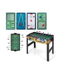 Akiudex 12 in 1 Multi Game Table with Foosball Billiards Ping Pong Chess Bowling and More