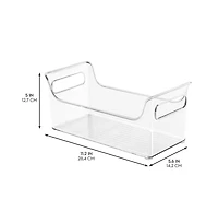 iDesign Plastic Condiment Organizer with Handles, Set of 2, Clear, Made in Usa